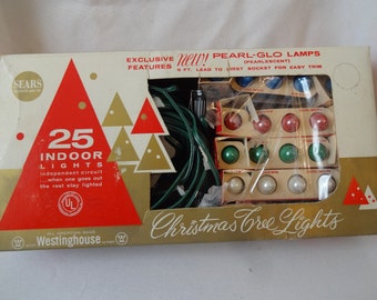 Christmas Lights Vintage Pearl-Glo Westinghouse in box