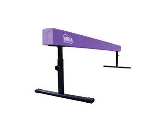 Adjustable Gymnastics Balance Beam - Suede - 8ft Long 12"-18" Adjustable