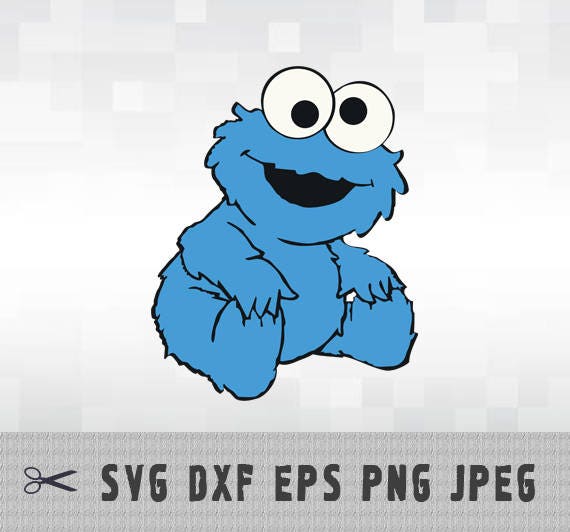 Cookie Monster Sesame Street SVG PNG Logo Layered Vector Cut