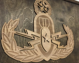 Master, EOD, Badge, Explosive Ordnance Disposal, Military Plaque, PCS, Retirement, Man Cave