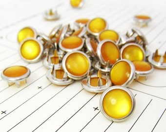 24 Marigold Cowgirl Snaps Pearl Prong Western Snaps