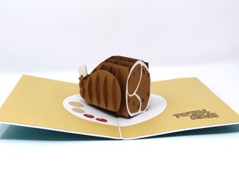 Going Ham Gamer Greeting Card. Birthday Card for Gamers - 3D Popup Card for Gamers. Gamer Popup Card. Popup Birthday Card for Gamers.