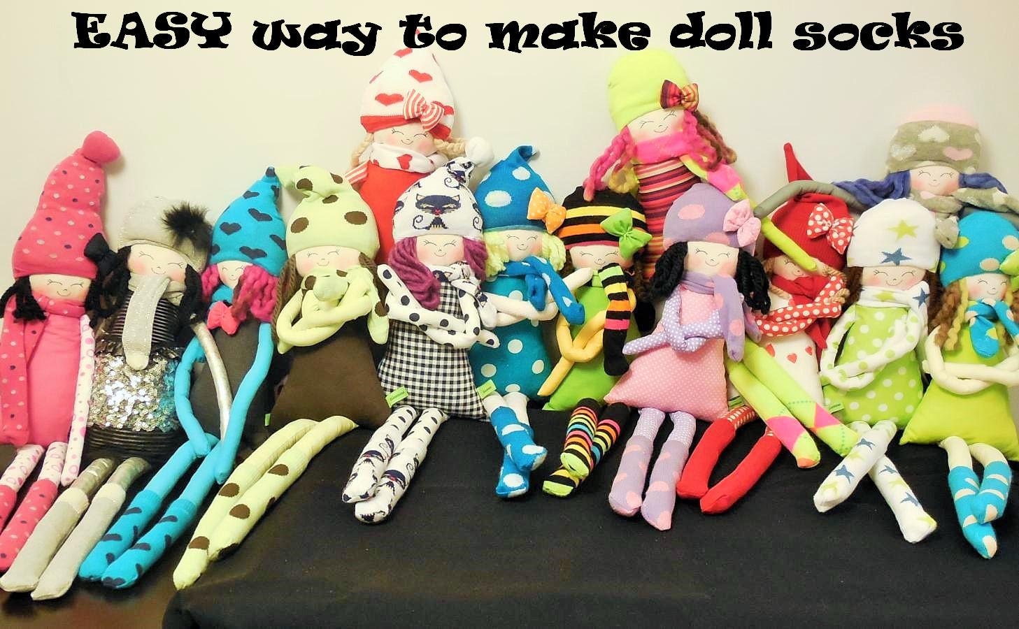 EASY way to make doll socks Step by Step making the cloth