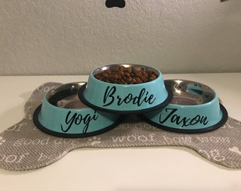 Custom Pet Bowl - Stainless Steel - No Skid - Dog Bowl - Cat Bowl - Food Bowl - Gift for Dog Mom - Gift for Cat Mom