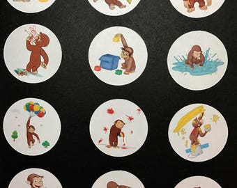 Precut Edible Curious George to decorate your cupcakes, cookies or cake with.