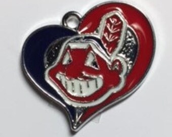 Cleveland Indians Heart Charm