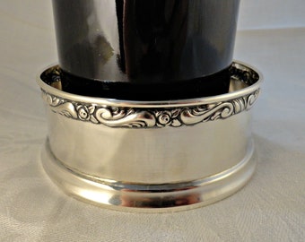 Silver Wine Coaster, European 800 Silver Wine Coaster Lutz Weiss ca 1920