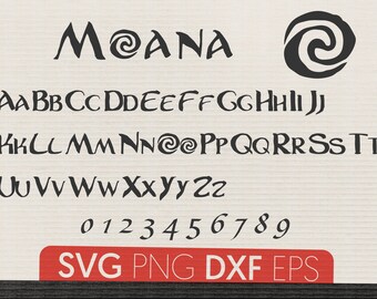 Moana font Moana Moana birthday Moana invitation Alphabet svg Alphabet clipart Font download Calligraphy font Monogram font svg Moana party