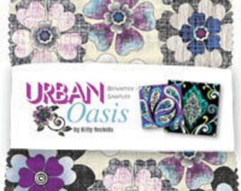 URBAN OASIS CHARM Pack, Quilt Fabric, Benartex, 5" Charm Squares, Kitty Yoshida, Pre-Cuts, Sewing Material, Urban, Oasis, 42 Charms Per Pkg.