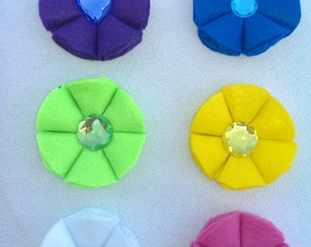 Felt flower hair bow