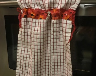 Red & White Dish Towel Set