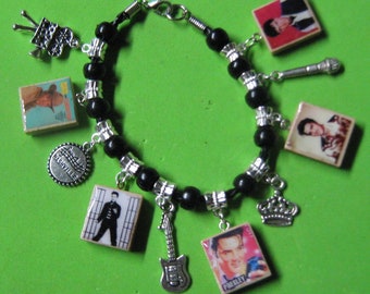 Elvis Presley Charm Bracelet-Handmade