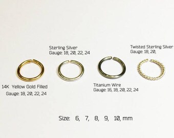 Gold Nose Hoop Nose Ring G 18G 20G 22G 24G Gold Nose Piercing