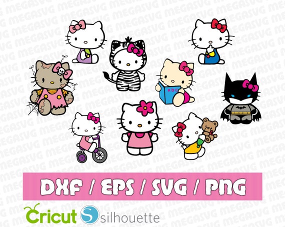 Download Hello Kitty Svg Dxf Eps Png Cut File Pack