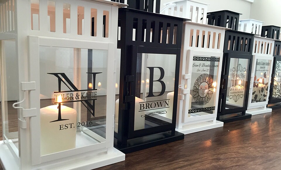 Personalized Lanterns 2 Colors Available 8 Designs To