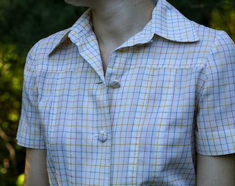 Vintage Handmade Short Sleeve Button Dress