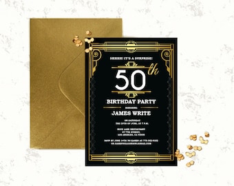 great gatsby invitation template free