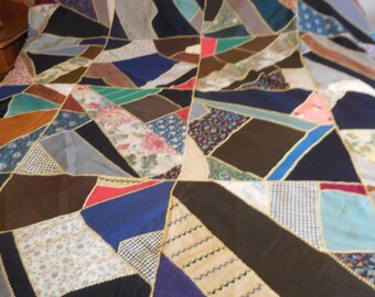 Antique Crazy Quilt Top Only