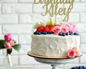 Any Name Any Age Happy Birthday Cake Topper, Birthday Cake Topper, Custom Birthday Cake Topper, Birthday Party Decor, 12th Birthday