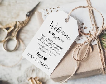 Thank You Tag - Wedding Thank You Tags - Wedding Favor Tag - Wedding Printable - Wedding Favor - Editable - Downloadable wedding