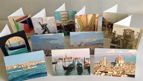 italy notecards set of 12 florence venice verona pisa san