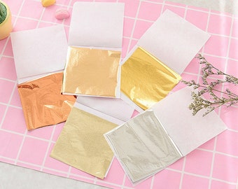 Very thin gold tin foil gold foil silver rose gold Slime added - Nail paper