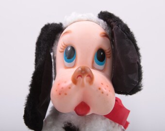 Rushton, Plush, Stuffed Animal, Vintage, dalmatian, 1960s, 60s, Pastel Colors, Nursery, Fire Dog, Spotted Dog ~The Pink Room ~ 161011
