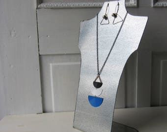 Galvanized Metal Necklace Bust - Handmade from Galvanized Steel - Industrial Jewelry Display - Necklace Display - Ready to Ship