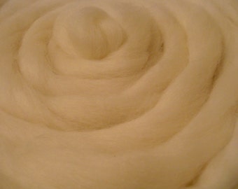 Undyed Natural Wool Roving - 8 ounces - Free Domestic Shipping