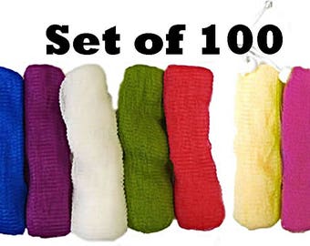 100 LOOFA Soap Sack Savers - Nylon Mesh Pouch for Bath & Shower (Bulk / Wholesale Pricing)