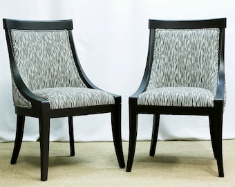 SOLD Two newly refinished occasional chairs