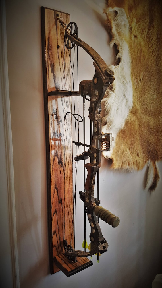 Items similar to Handcrafted Oak Long Length Compound Bow Archery Rack