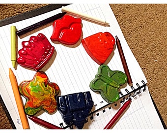 Rainbow Shaped Crayons/ Happy Crayon Shapes