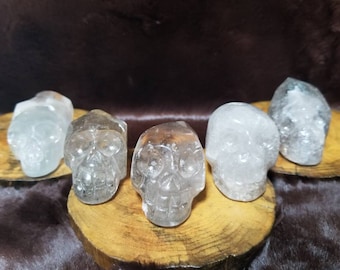 5pc - 501.9g Clear Quartz Crystal Skull Set