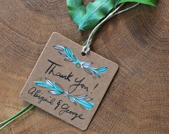 EIGENER TEXT Hochzeit customiseable quadratische Tags - personalisierte Etiketten - quadratische Hochzeitsbevorzugungen Etiketten - Hochzeitsgeschenke - Kraft Papier tags