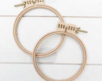 5" Embroidery Hoop | Morgan Non-Slip Embroidery Hoop, Plastic Embroidery Frame for Punch Needle, Hand Embroidery, Cross Stitch, Needlework