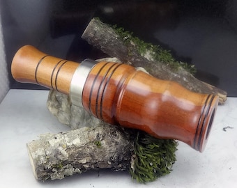 Short Reed Rosewood goose Call with Silver Band (game call- duck) #G