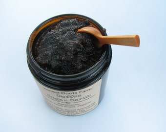 Organic Coffee Scrub - Organic Body Scrub - Coffee Body Scrub - 4 oz Sugar Scrub- All Natural Sugar Scrub - Fair Trade Coffee Sugar Scrub