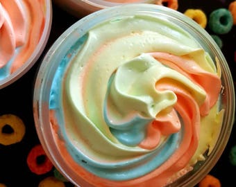 90's KID FRUIT LOOPS whipped soap x foaming scrub