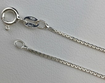 For Your Pendant....Italian .925 Sterling Silver Chain: BOX (1mm)