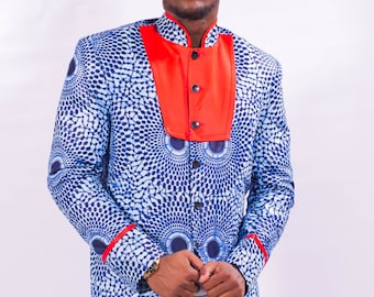 African clothing, African Men Blazer, African Ankara Jacket, men Blazer/Jacket, African Men Suit/Blazer, African fashion, Men's Jacket