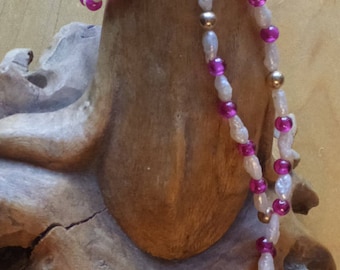 Garnet and Pearl Necklace