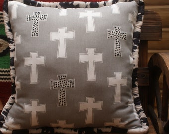 Western cross Decorative pillow