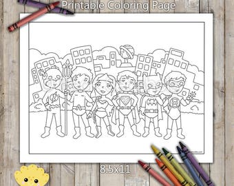 Justice League Cartoon Printable Coloring Page