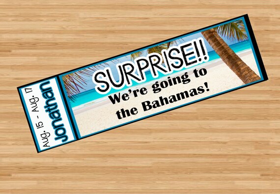 printable surprise vacation tickets with custom name dates