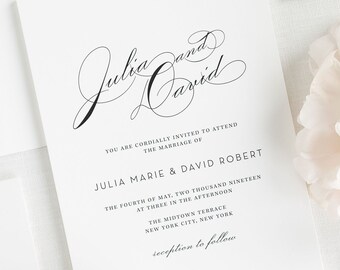 Vintage Glam Wedding Invitations - Sample