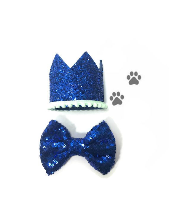 Dog Hat and Bow || Dog Birthday Party || Dog Birthday Crown || Dog Costume || Pet Party || Dalmation