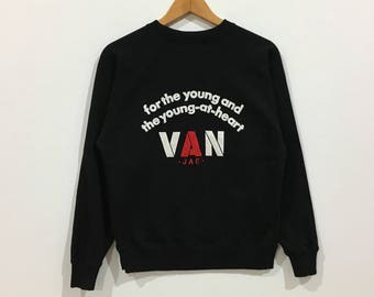 Vintage !!! Rare VAN jac // for the young and the young-at-heart sweatshirt