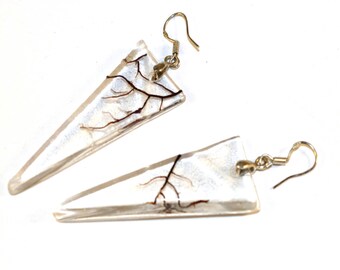 earings with botanical form
