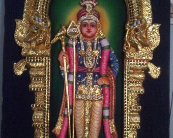 3d Murugar Tanjore Painting